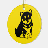 Shiba Inu Chinese Dog Year 2018 Text back Ornament (Links)