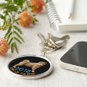 Shiba inu Chinese Dog Year Birthday LRMK Sleutelhanger (Zijkant)