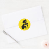 Shiba Inu Chinese Dog Year Birthday Round Sticker (Envelop)