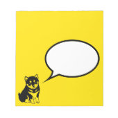 Shiba Inu Chinese Dog Year Birthday speech bubbel Notitieblok (Voorkant)