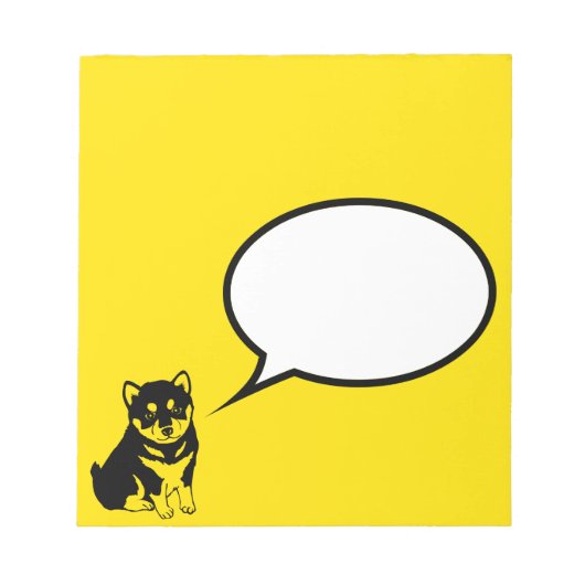 Shiba Inu Chinese Dog Year Birthday speech bubbel Notitieblok (Voorkant)