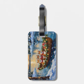 Shiba Inu Christmas Boat Holiday Bagagelabel (Achterkant verticaal)