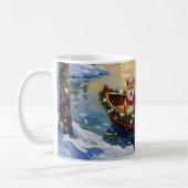 Shiba Inu Christmas Boat Holiday Koffiemok (Links)