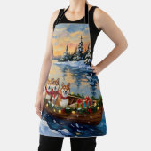 Shiba Inu Christmas Boat Holiday Schort (Insitu)