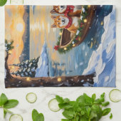 Shiba Inu Christmas Boat Holiday Theedoek (Gevouwen)