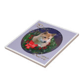 Shiba Inu Christmas Tegeltje (Zijkant)