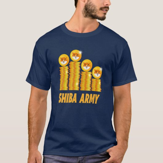 Shiba Inu Coin Crypto Token Cryptocurrency Wallet T-shirt (Voorkant)