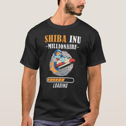 Shiba Inu Coin Loading Millionaire Hodl T-shirt (Voorkant)
