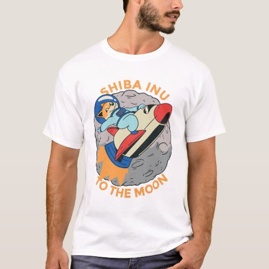 Shiba Inu Coin to the Moon T-shirt (Voorkant)