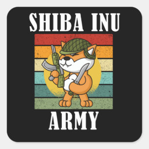 Shiba Inu Coin verscheept naar maan Vierkante Sticker
