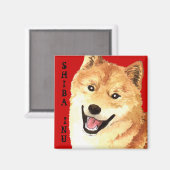 Shiba Inu Color Block Magneet (Voorkant / Achterkant)