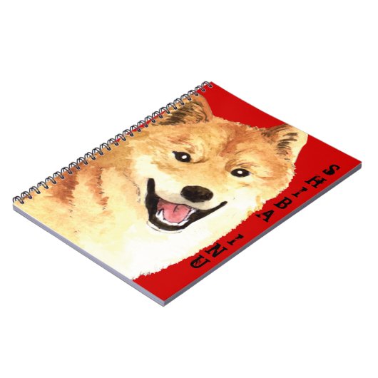 Shiba Inu Color Block Notitieboek (Linkerzijde)