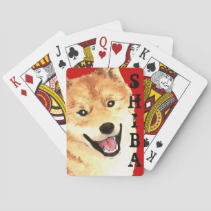Shiba Inu Colour Block-speelkaarten Pokerkaarten