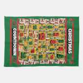 Shiba Inu Counting-down Kerstmis Advent Calendar D Theedoek (Horizontaal)