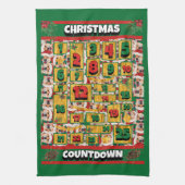 Shiba Inu Counting-down Kerstmis Advent Calendar D Theedoek (Verticaal)