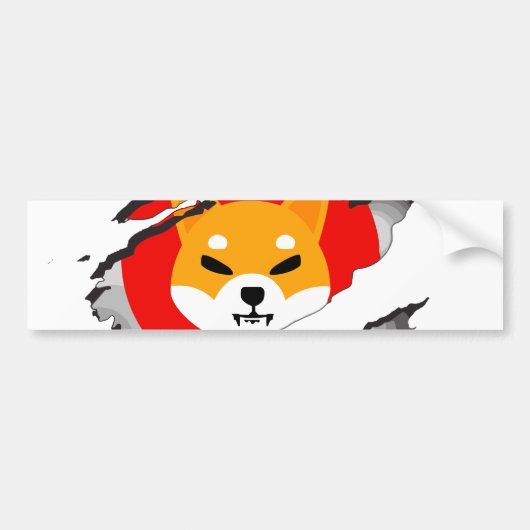 SHIBA INU cryptocurrency - SHIBA INU Crypto SHIB Bumpersticker (Voorkant)