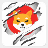 SHIBA INU cryptocurrency - SHIBA INU Crypto SHIB Vierkante Sticker (Voorkant)