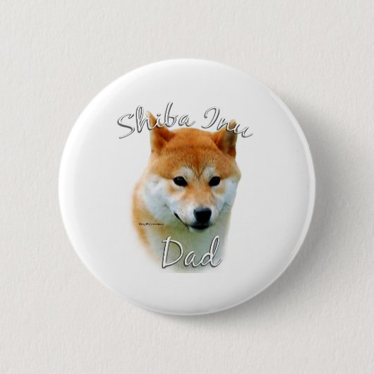 Shiba Inu Dad 2 Ronde Button 5,7 Cm (Voorkant)