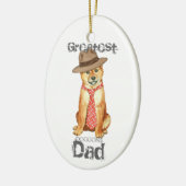 Shiba Inu Dad Ceramic Ornament (Links)