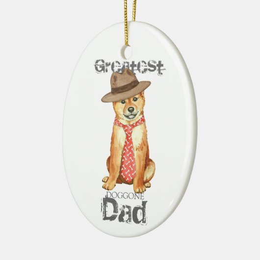 Shiba Inu Dad Ceramic Ornament (Links)