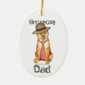 Shiba Inu Dad Ceramic Ornament (Voorkant)