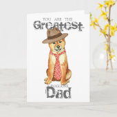 Shiba Inu Dad Kaart (Gele Bloem)
