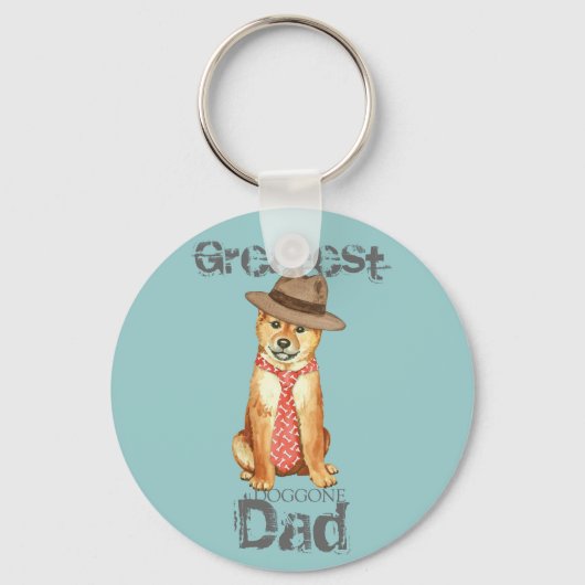 Shiba Inu Dad Sleutelhanger (Voorkant)