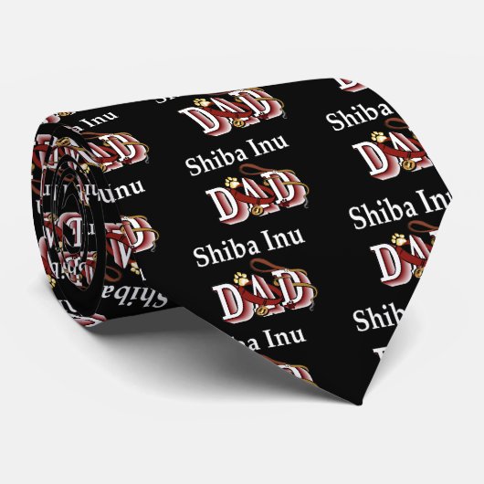 shiba inu dad Stropdas (Opgerold)
