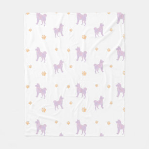 Shiba Inu-deken – Minimaal Lavendel Cadeau Fleece Deken