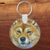 Shiba Inu Dog Art - Suki Sleutelhanger (Voorkant)