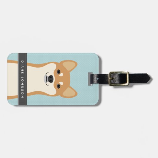 Shiba Inu Dog Bagagelabel (Voorkant horizontaal)
