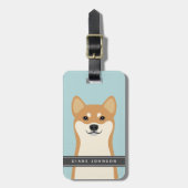 Shiba Inu Dog Bagagelabel (Voorkant verticaal)