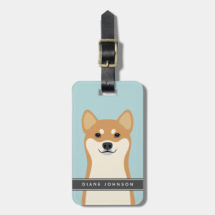 Shiba Inu Dog Bagagelabel