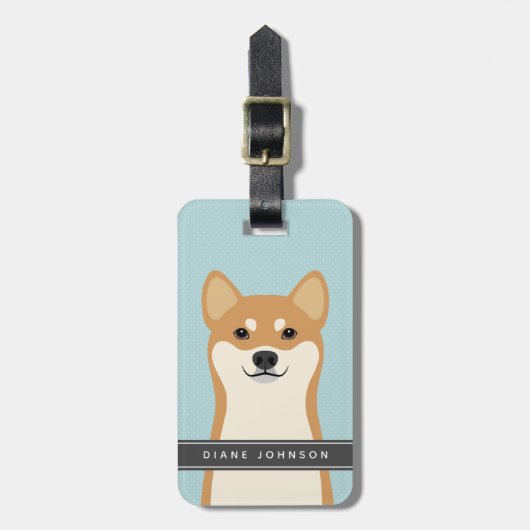 Shiba Inu Dog Bagagelabel (Voorkant verticaal)