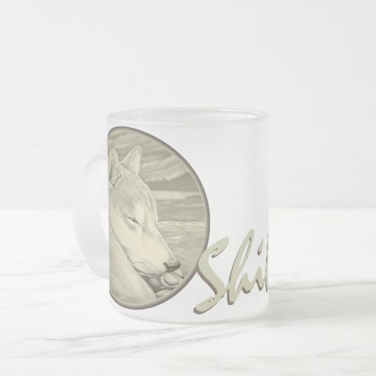 Shiba Inu Dog Beer Mok Coffee Cup Shiba Inu Glass (Voorkant links)