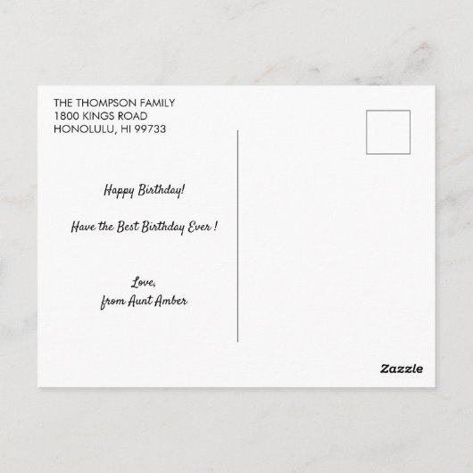 Shiba Inu Dog | Blauwe en Oranje geboorte-groet Briefkaart (Achterkant)