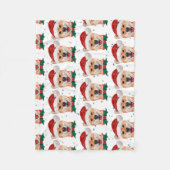 Shiba Inu Dog Breed Christmas Stars Fleece Deken (Voorkant)