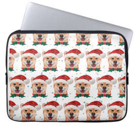 Shiba Inu Dog Breed Christmas Stars Laptop Sleeve
