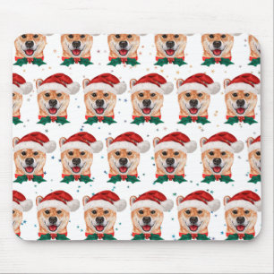 Shiba Inu Dog Breed Christmas Stars Muismat