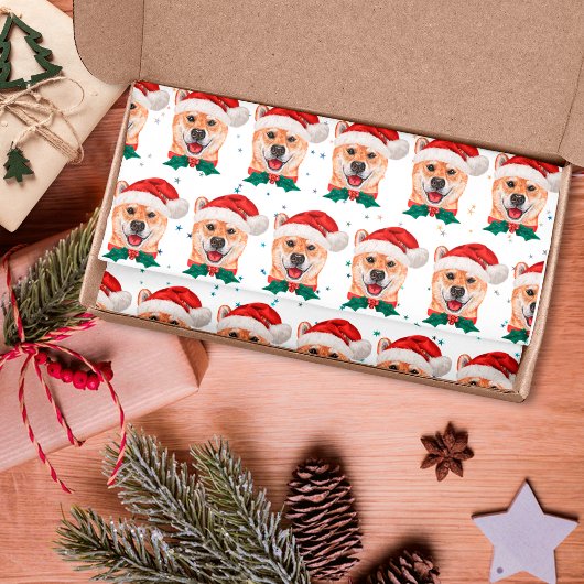 Shiba Inu Dog Breed Christmas Stars Tissuepapier