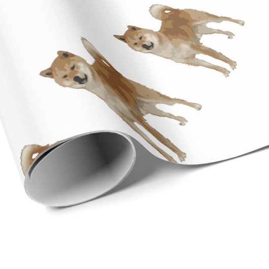 Shiba Inu Dog Cadeaupapier (Rol Hoek)