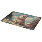 Shiba Inu Dog Christmas  Beach Snijplank (Hoek)