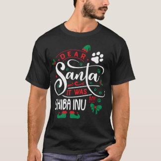 Shiba Inu Dog Christmas Hondenras cadeau grappig T-shirt