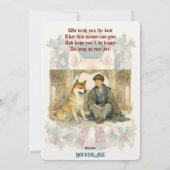 Shiba Inu Dog Christmas Kaart (Achterkant)