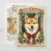 Shiba Inu Dog Christmas Kaart (Voorkant / Achterkant)