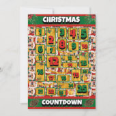 Shiba Inu Dog Counting Kerstmis Advent Calendar Feestdagenkaart (Voorkant)