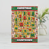 Shiba Inu Dog Counting Kerstmis Advent Calendar Feestdagenkaart (Staand voorkant)
