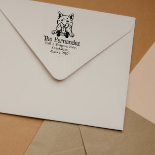 Shiba Inu Dog, Custom Return Address Rubberstempel
