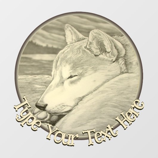 Shiba Inu Dog Decal Custom Dog Art Window Cling (Vel)