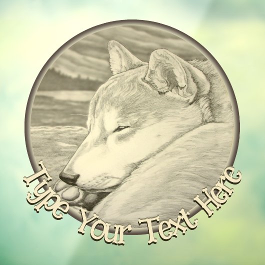 Shiba Inu Dog Decal Custom Dog Art Window Cling (Vel 3)